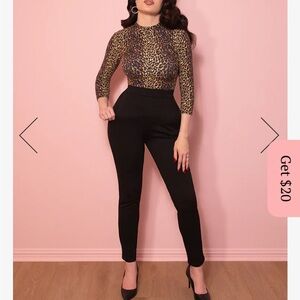 Vixen Cigarette Pants in Black Ponte